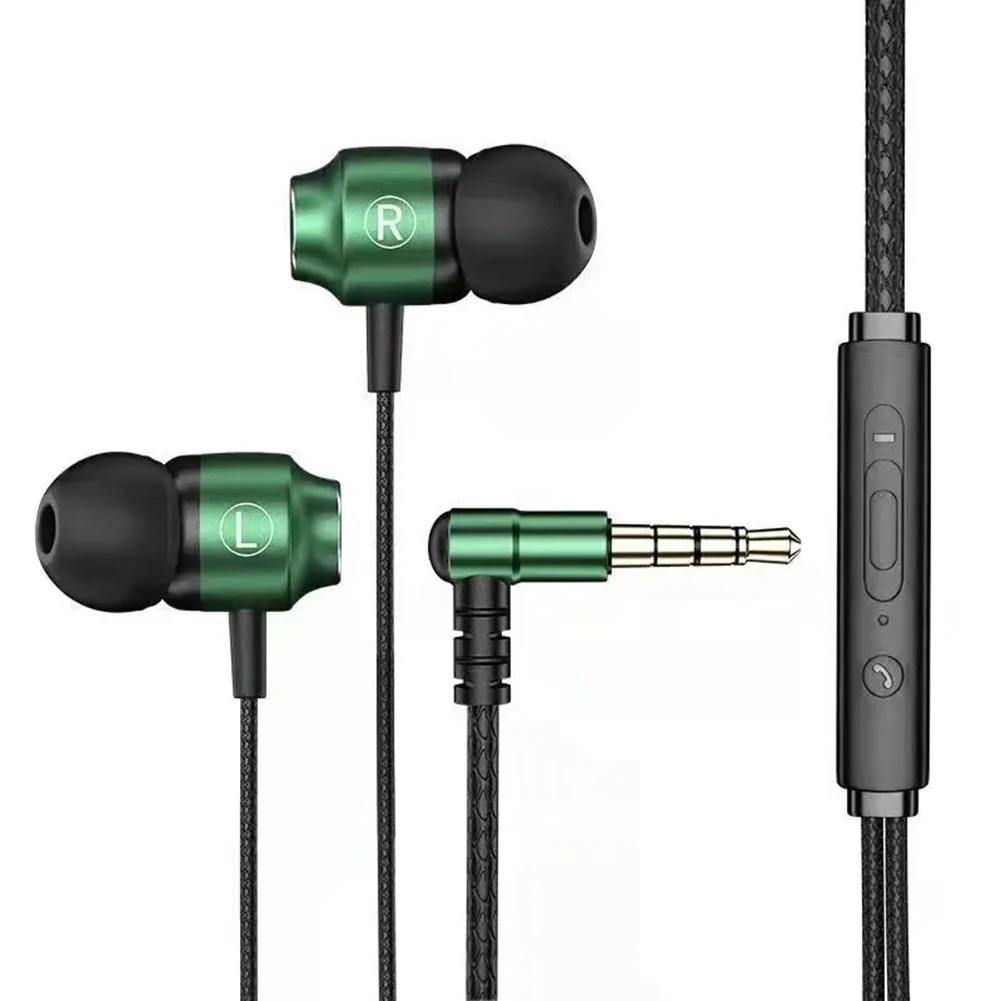 

Wired Control Headphones In-Ear HiFi Bass Stereo Music Noise Canceling Headset With Mic 3.5mm Type C Sport Earbuds For Phone
