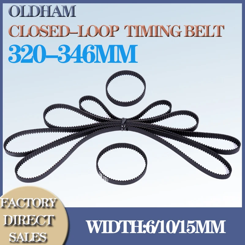 

GT2 Closed Loop Timing Belt Rubber 2GT 6mm320 322 324 326 328 330 332 334 336 338 340 342 344 346mm Synchronous 3D Printer Parts