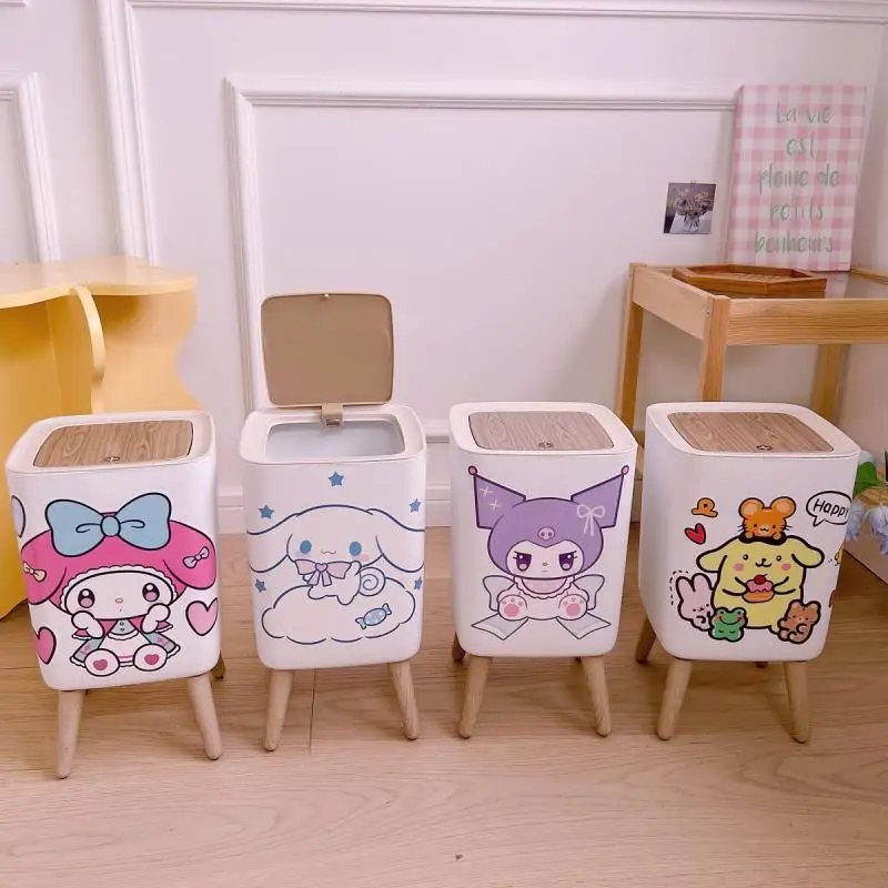 New Sanrios Kuromi My Melody Kawaii Anime Cartoon Cinnamoroll Plastic Trash Can Creative Household square bedroom Storage Bucket
New Sanrios Kuromi My Melody Kawaii Anime Cartoon Cinnamoroll Plastic Trash Can Creative Household square bedroom Storage Bucket