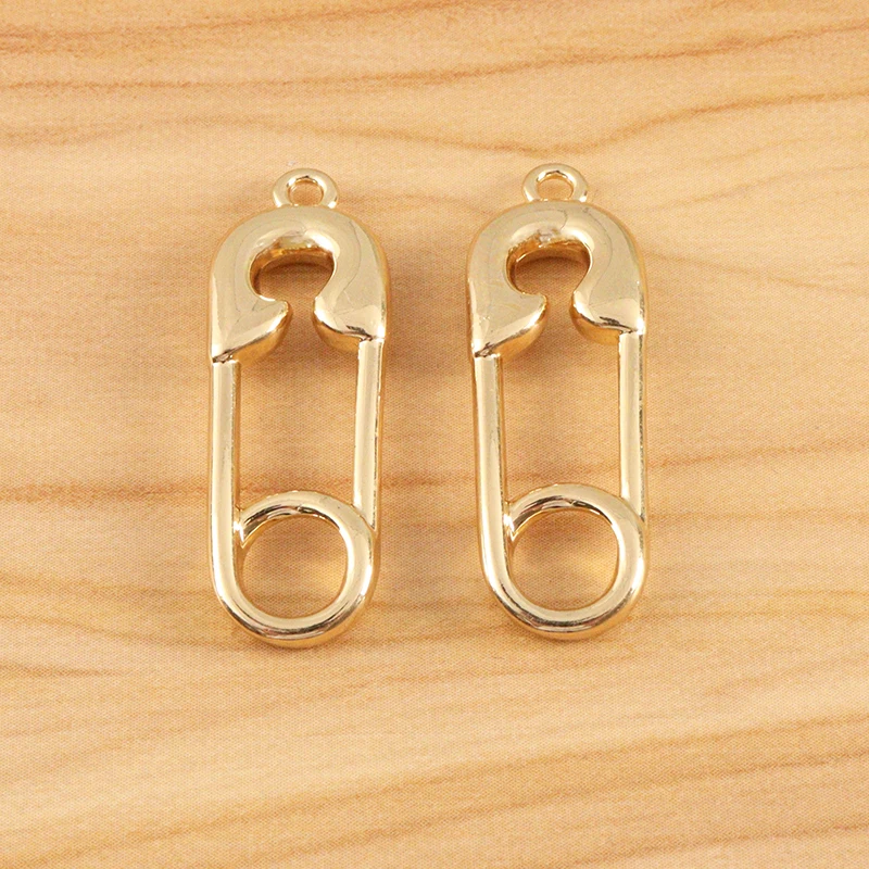 10 Pieces Gold Color Paper Clip Charms Pendants for DIY Earrings Jewellery Making Accessories 11x32mm
10 Pieces Gold Color Paper Clip Charms Pendants for DIY Earrings Jewellery Making Accessories 11x32mm