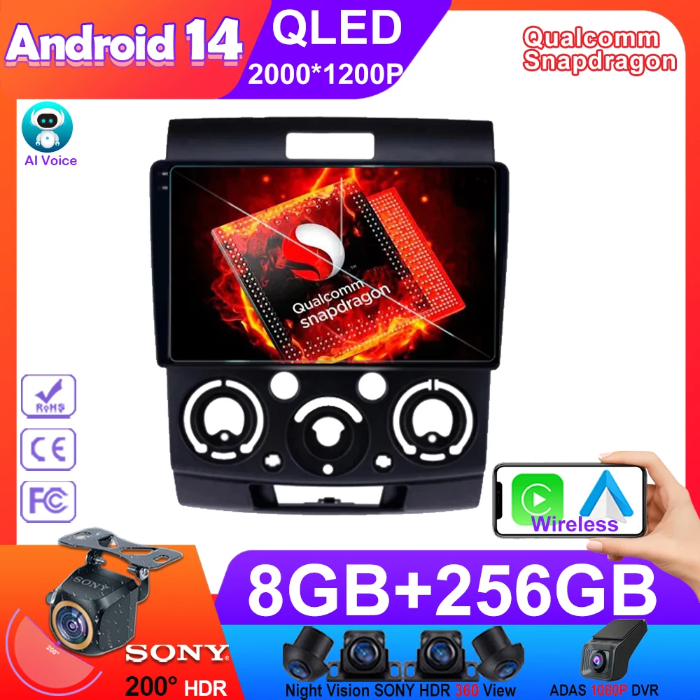 Android 14 Car Radio For Ford Everest Ranger Mazda BT50 BT-50 2006 2007 2008 - 2010 GPS Multimedia Video Player Head Unit Stereo
Android 14 Car Radio For Ford Everest Ranger Mazda BT50 BT-50 2006 2007 2008 - 2010 GPS Multimedia Video Player Head Unit Stereo