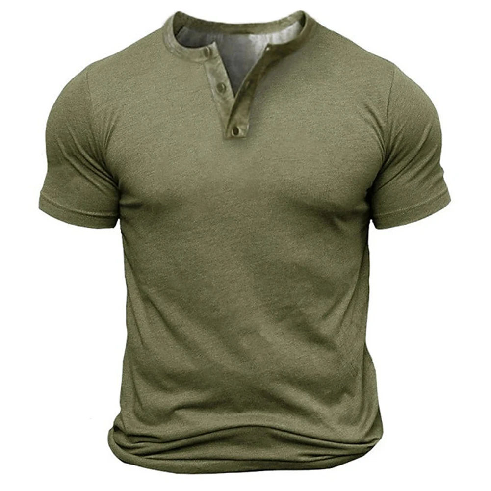 Fashion Man Button V Neck Short Sleeve Vintage T-Shirt Summer Tees Top Pullover Solid Color T Shirt For Men Clothing
Fashion Man Button V Neck Short Sleeve Vintage T-Shirt Summer Tees Top Pullover Solid Color T Shirt For Men Clothing