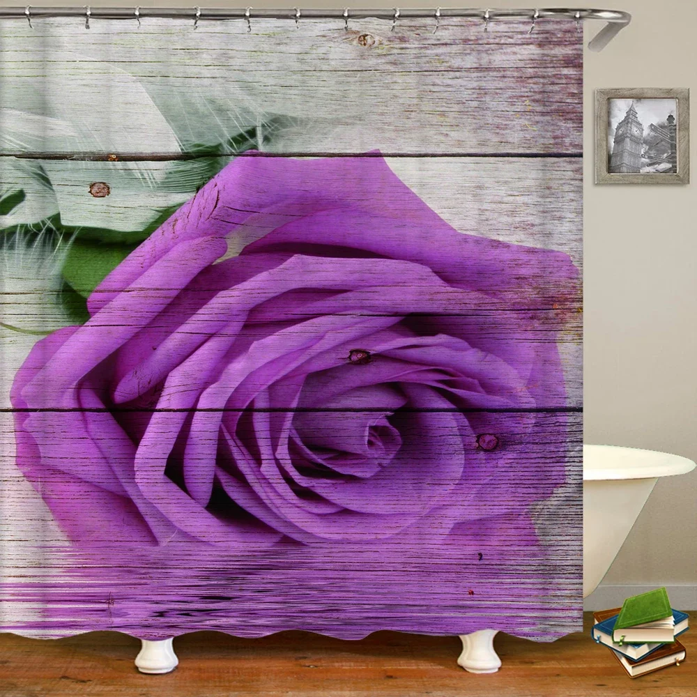 3D Shower Curtain Nordic style Flowers Rose Butterfly Printed Waterproof Polyester Fabric Bath Curtains for Bathroom with Hooks 
3D Shower Curtain Nordic style Flowers Rose Butterfly Printed Waterproof Polyester Fabric Bath Curtains for Bathroom with Hooks
