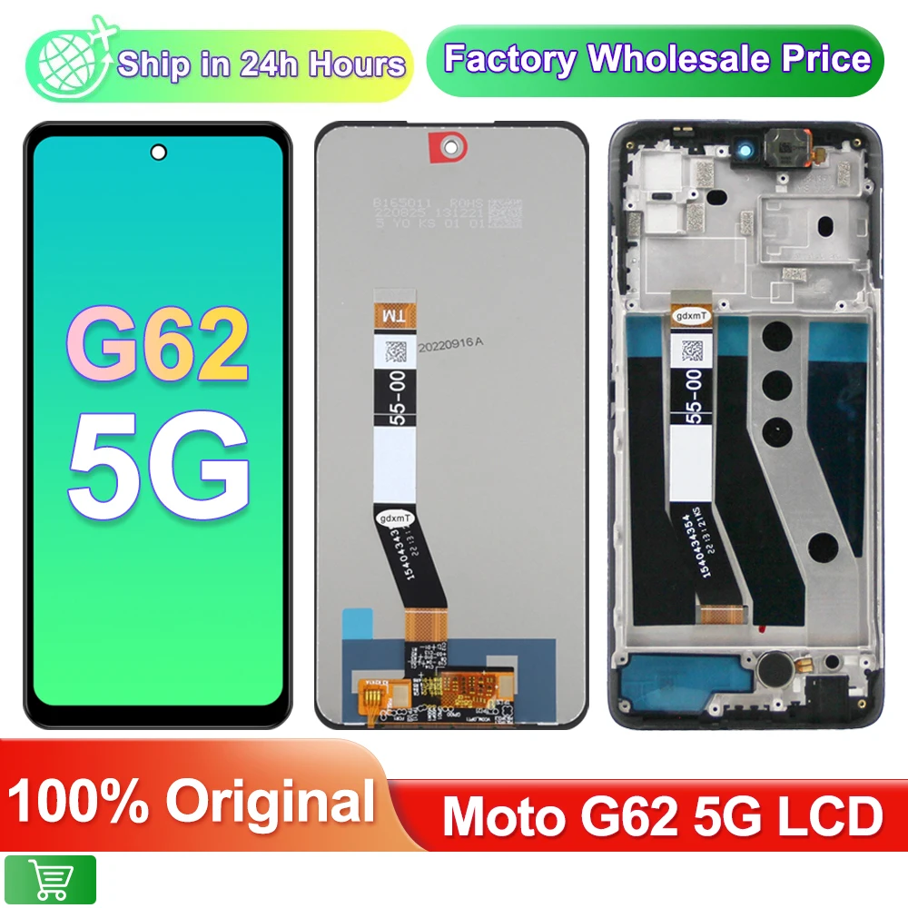 Оригинальный ЖК-дисплей 6,5 дюйма для Motorola Moto G62 с сенсорным экраном, дигитайзер в сборе, замена для Moto G62, ЖК-экран
Оригинальный ЖК-дисплей 6,5 дюйма для Motorola Moto G62 с сенсорным экраном, дигитайзер в сборе, замена для Moto G62, ЖК-экран