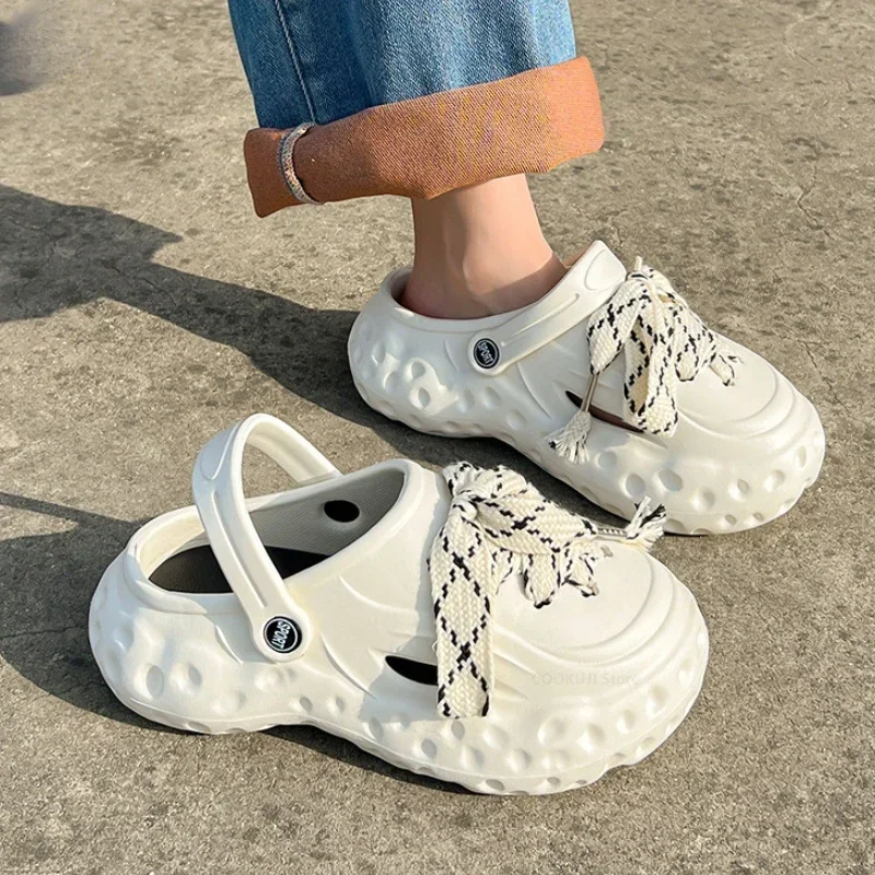 Cros Summer EVA Thick Sole Non-slip Home Slippers Thick Sole Women Men Shoes Cave Large Sandals Wear Sandals Outside for Girls
Cros Summer EVA Thick Sole Non-slip Home Slippers Thick Sole Women Men Shoes Cave Large Sandals Wear Sandals Outside for Girls