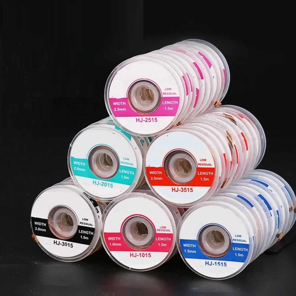 1.0-3.5mm Welding Wires Desoldering Mesh Braid Tape Copper Welding Point Solder Remover Wire Copper For Soldering Tool
1.0-3.5mm Welding Wires Desoldering Mesh Braid Tape Copper Welding Point Solder Remover Wire Copper For Soldering Tool