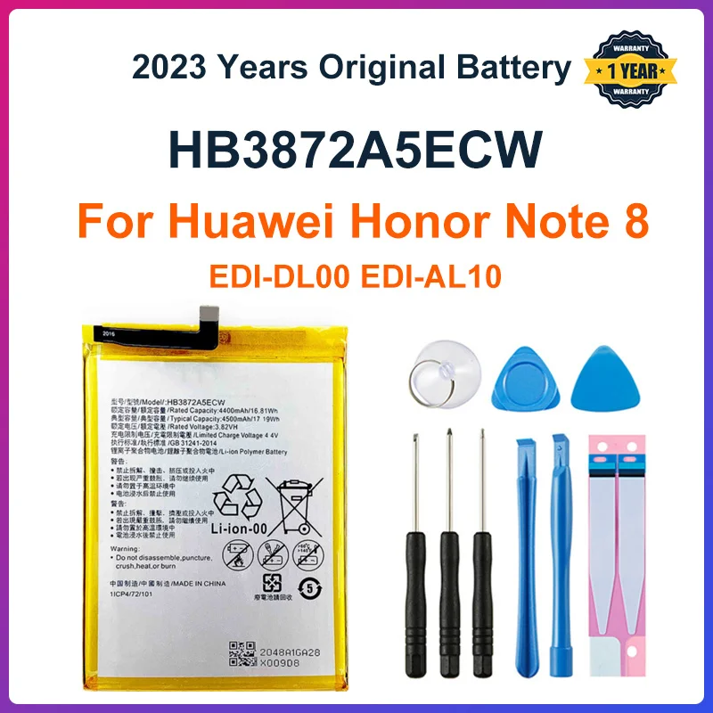 HB3872A5ECW 4500 мАч аккумулятор для Huawei Honor Note 8 Note8 EDI-DL00 сменные батареи + Инструменты
HB3872A5ECW 4500 мАч аккумулятор для Huawei Honor Note 8 Note8 EDI-DL00 сменные батареи + Инструменты