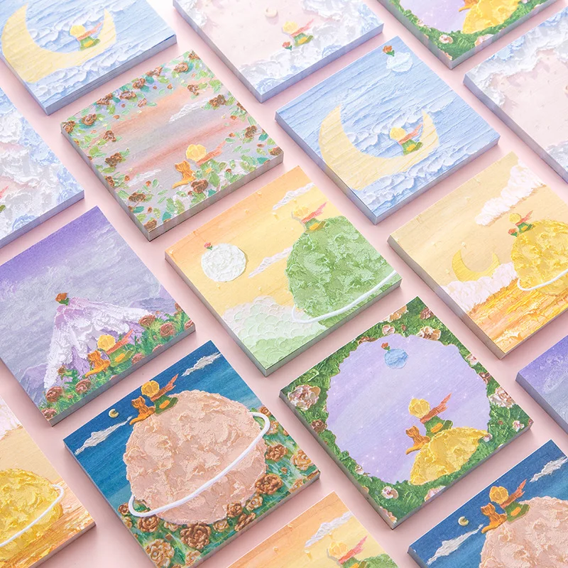 4Pcs/Set Kawaii Cartoon Oil Painting Memo Pad Sticker Sticky Notes Cute Prines Note Paper School Diary Decor Office Accessories
4Pcs/Set Kawaii Cartoon Oil Painting Memo Pad Sticker Sticky Notes Cute Prines Note Paper School Diary Decor Office Accessories