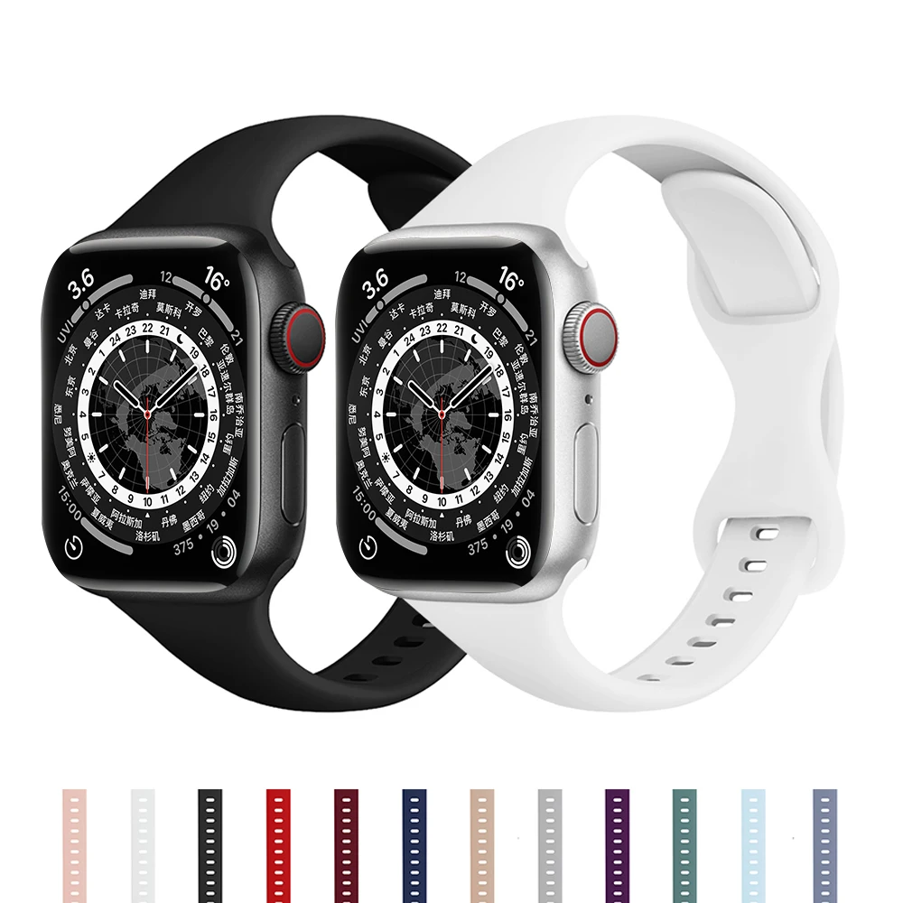 Silicone Slim Band For Apple Watch Band 45mm 44mm 41mm 42mm 38mm Strap Sport Watchband Bracelet For iWatch 7 5 4 3 2 SE correa
Silicone Slim Band For Apple Watch Band 45mm 44mm 41mm 42mm 38mm Strap Sport Watchband Bracelet For iWatch 7 5 4 3 2 SE correa