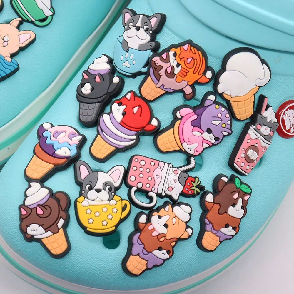 50Pcs PVC Shoe Accessories Kawaii Cat Dog Ice Cream Milk Tea Shoe Decorations Fit Croc Jibz Charm Boys Girls Party Present
50Pcs PVC Shoe Accessories Kawaii Cat Dog Ice Cream Milk Tea Shoe Decorations Fit Croc Jibz Charm Boys Girls Party Present