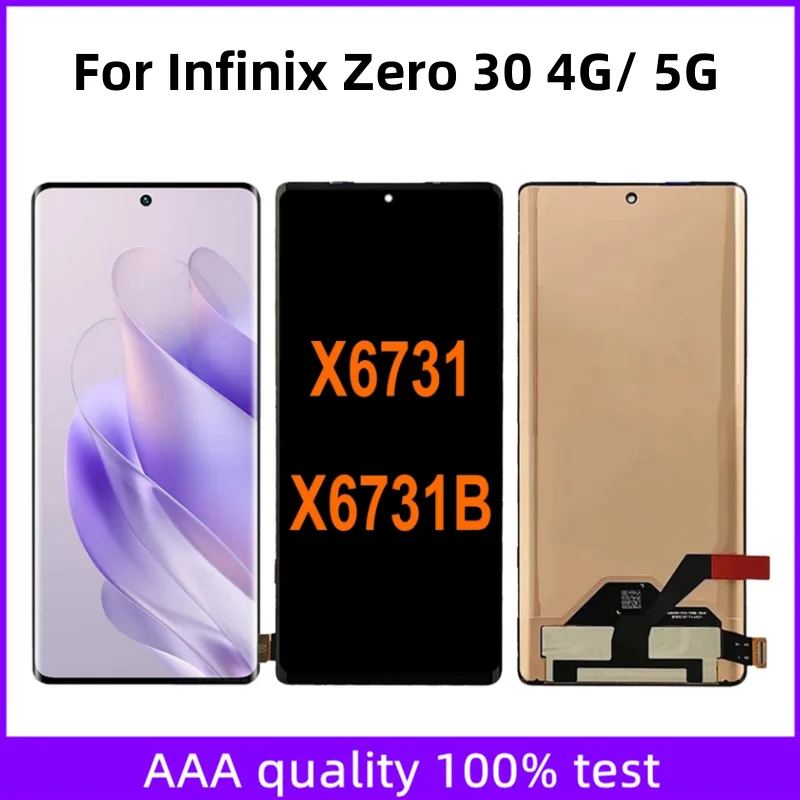 

AMOLED 6.78'' For Infinix Zero 30 4G 5G X6731 X6731B LCD Display Touch Screen Digitizer Assembly Parts