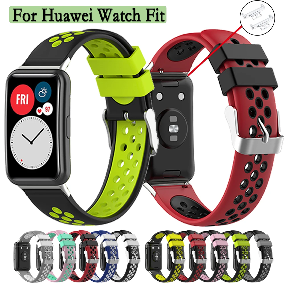 Ремешок силиконовый для наручных часов Huawei Watch Fit, двухцветный спортивный сменный Браслет для смарт-часов с инструментами
Ремешок силиконовый для наручных часов Huawei Watch Fit, двухцветный спортивный сменный Браслет для смарт-часов с инструментами