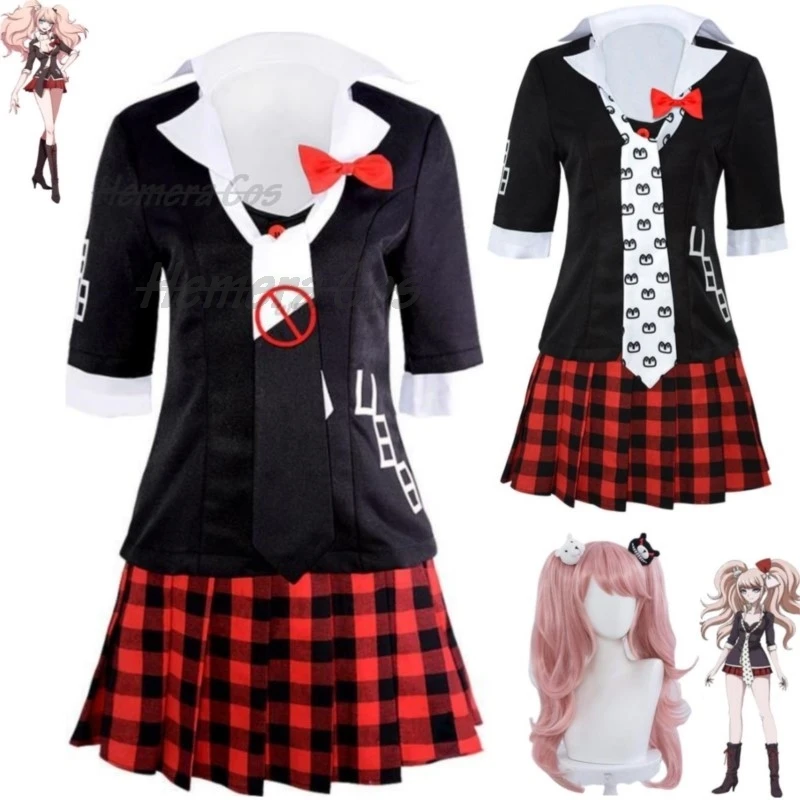Anime Game Danganronpa: Trigger Happy Havoc Enoshima Junko Cosplay Costume Enoshima Wig Black JK Uniform Woman Sexy Party Suit
Anime Game Danganronpa: Trigger Happy Havoc Enoshima Junko Cosplay Costume Enoshima Wig Black JK Uniform Woman Sexy Party Suit