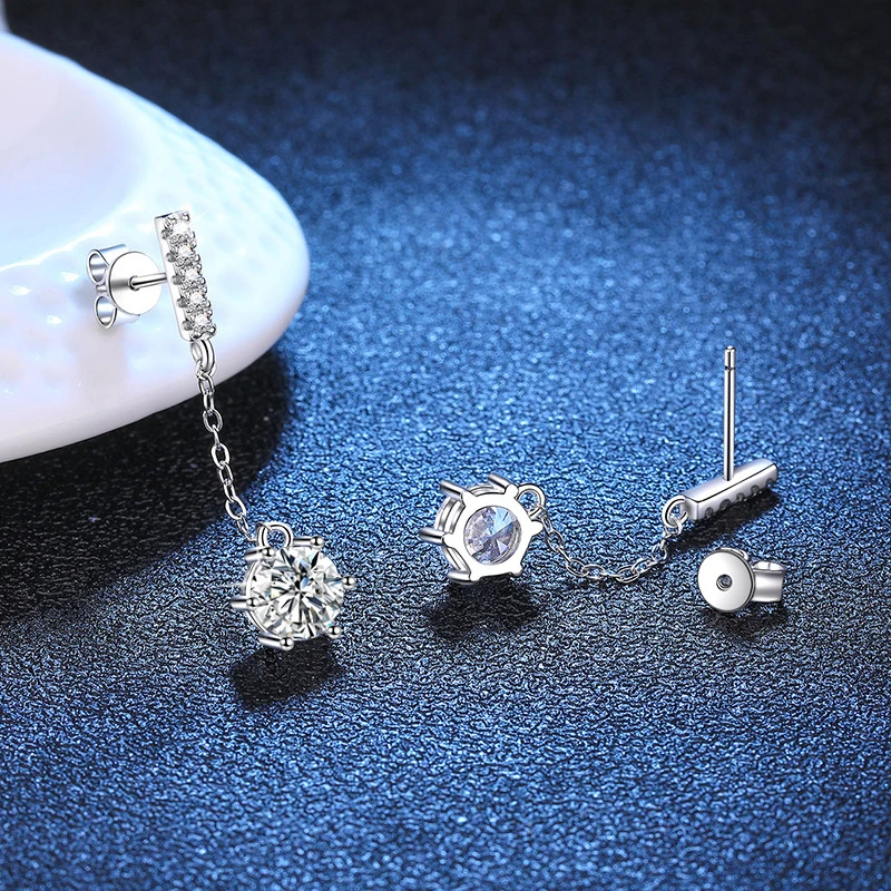 NeeTim 1ct Moissanite Studs Drop Earrings for Women Lab Diamond 925 Sterling Silver Women's Earring Wedding Party Stud Earring 2 Sff585b1be0364636b3a84b0d210693e4V