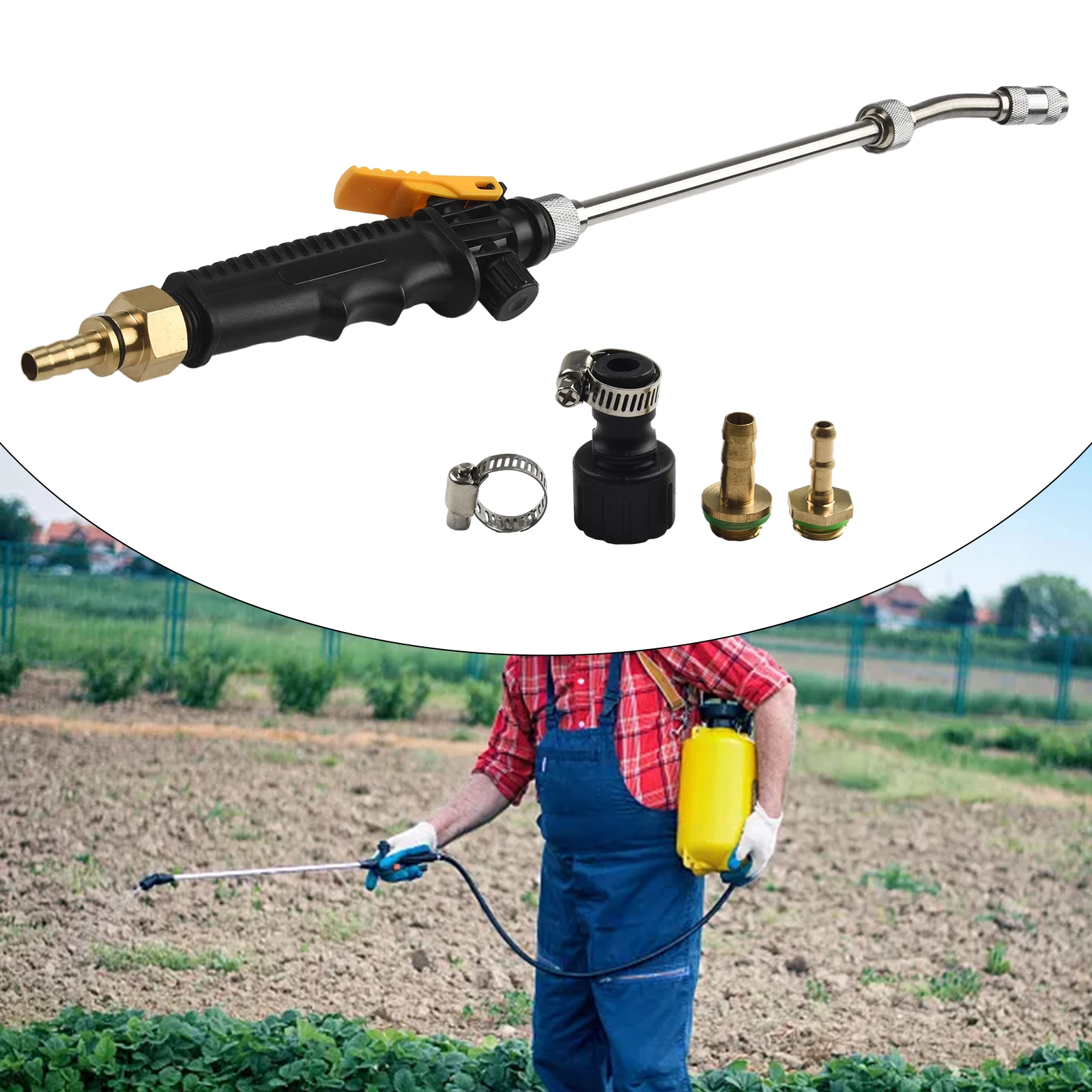 Sprayer Wand Replace 1/4" & 3/8" Brass Barb Universal Sprayer Wand 2 Hose Clamp Universal Spray Wand For Pressure Washer Tools
Sprayer Wand Replace 1/4" & 3/8" Brass Barb Universal Sprayer Wand 2 Hose Clamp Universal Spray Wand For Pressure Washer Tools