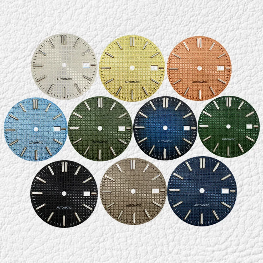 

31.8 mm S Logo Oak Modified Dial For Japan NH35/NH36/4R/7S Movement Green luminous Watches Accessories Logo Customization