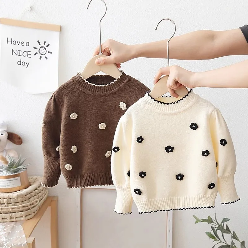 2023 Winter Autumn Baby Girls Clothes Sweater Appliques Puff Sleeve Ruched Ruffles Pleated O-Neck Children Bottom Knit Sweater
2023 Winter Autumn Baby Girls Clothes Sweater Appliques Puff Sleeve Ruched Ruffles Pleated O-Neck Children Bottom Knit Sweater