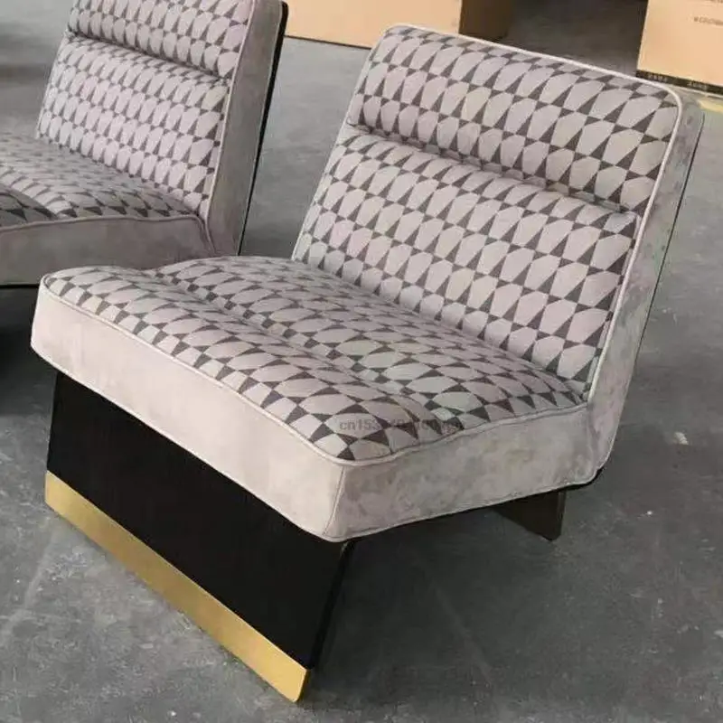 Light Luxury Single Sofa Chair Design Creative Minimalist Lounge Chairs Hotel Relaxing Terrace Sectional Living Room Furniture
Light Luxury Single Sofa Chair Design Creative Minimalist Lounge Chairs Hotel Relaxing Terrace Sectional Living Room Furniture