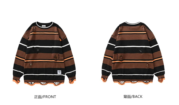 Fashion Hole Design Crew Neck Knitted Loose Fashion Casual Couple Oversize Sweater for Men and Women
Fashion Hole Design Crew Neck Knitted Loose Fashion Casual Couple Oversize Sweater for Men and Women