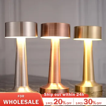 LED 테이블 조명 레트로 바 커피 테이블 램프, 터치 센서 충전식 식사 야간 조명 바, 데스크탑 장식 램프, 3 색 상품 이미지