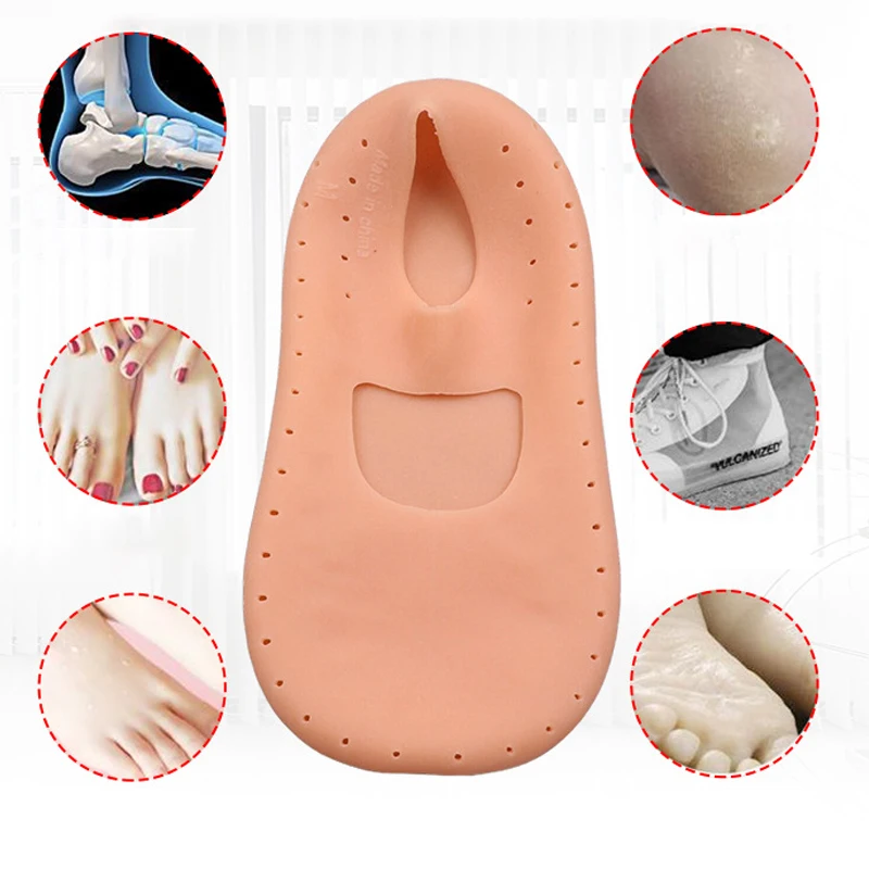 

1 Pair Silicone Foot Care Socks Non-slip Anti Cracking Moisturizing Gel Socks Cracked Dead Skin Remove Protector Pedicure Tools