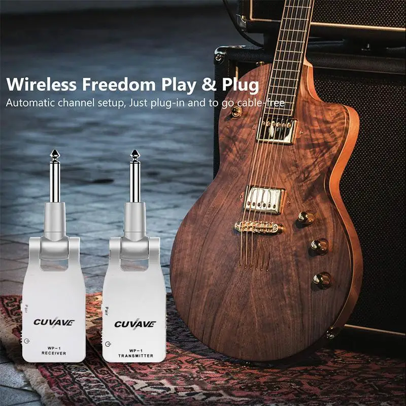2 In 1 Wireless Guitar System Transmitter Receiver for Guitar Bass Built-In Rechargeable Lithium Battery 30M Transmission Range
2 In 1 Wireless Guitar System Transmitter Receiver for Guitar Bass Built-In Rechargeable Lithium Battery 30M Transmission Range