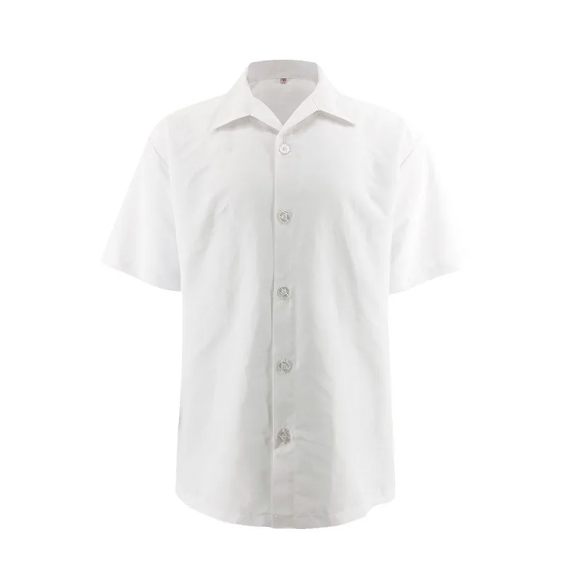 

Гавайская белая мужская рубашка с принтом, свободная пляжная рубашка для отпуска, модный кардиган с короткими рукавами