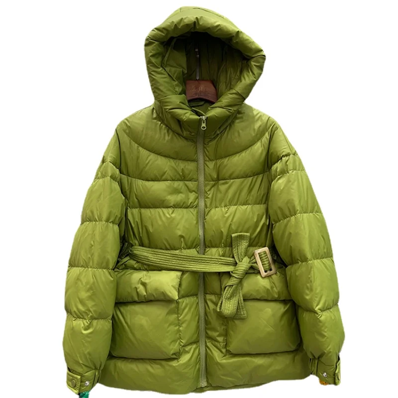 New Winter Hooded Down Jacket Women's Slim Thickened Warm Pocket White Duck Down Coat Long Sleeve ダウンジャケット レディース Kurtki H842
New Winter Hooded Down Jacket Women's Slim Thickened Warm Pocket White Duck Down Coat Long Sleeve ダウンジャケット レディース Kurtki H842