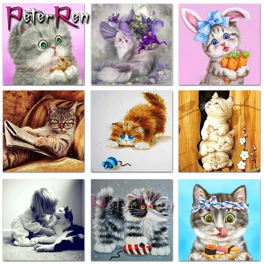 Diamond Painting Diy Mosaic Crystal Inlaid Embroidery Animal Cat Full Rhinestone Cross stitch set Cartoon kitten Children's gift
Diamond Painting Diy Mosaic Crystal Inlaid Embroidery Animal Cat Full Rhinestone Cross stitch set Cartoon kitten Children's gift