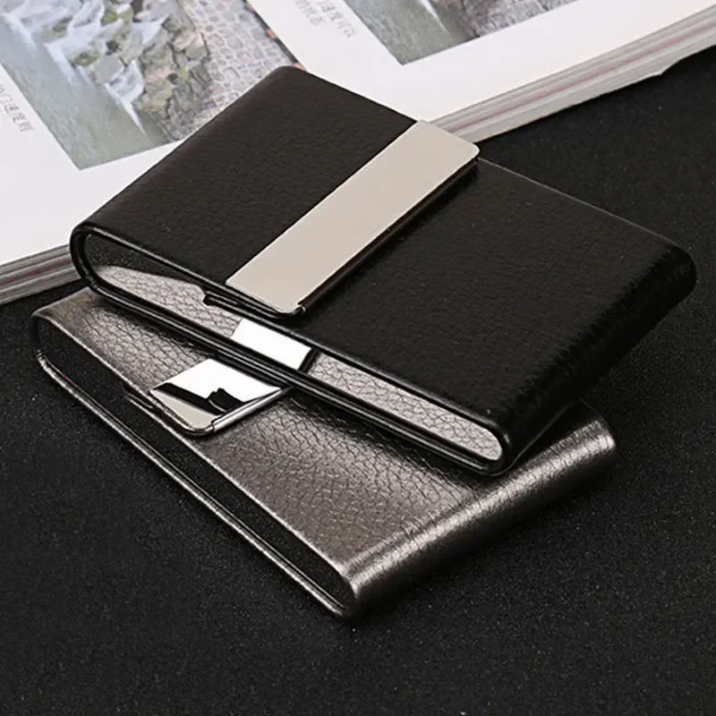 

Multifunction PU Cigarette Storage Box Stainless Steel Card Tobacco Cases Cigar Storage Box Gift for Men Smoking Accessories