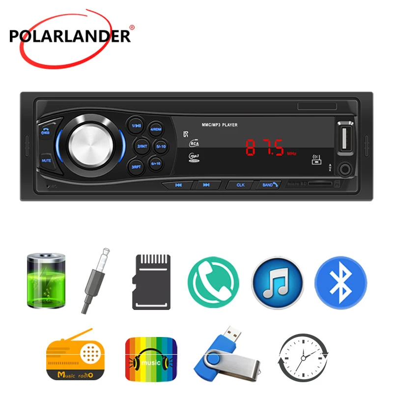 

Автомобильный FM-радиоприемник, mp3-плеер 1 Din с поддержкой сабвуфера, 2 в, 45 Вт, с красной панелью, USB, Bluetooth 4,0, RCA, поддержка TF-карты, U-диска, AUX, RCA