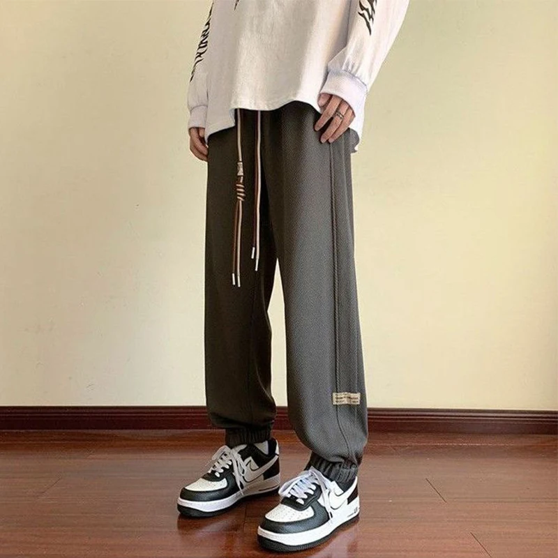 

Spring Fashion Style Solid Color Loose Casual Pant Man Fashion Style Trousers Cotton All Match Male PANTS calça masculina