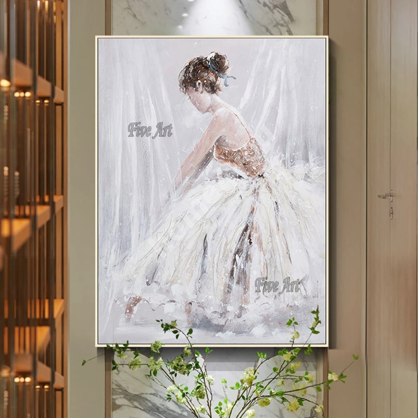 Modern Canvas Art Ballet Girl Dancing Oil Painting, No Frame, Home Decoration Piece, Acrylic Artwork Wall Picture for Restaurant
Modern Canvas Art Ballet Girl Dancing Oil Painting, No Frame, Home Decoration Piece, Acrylic Artwork Wall Picture for Restaurant