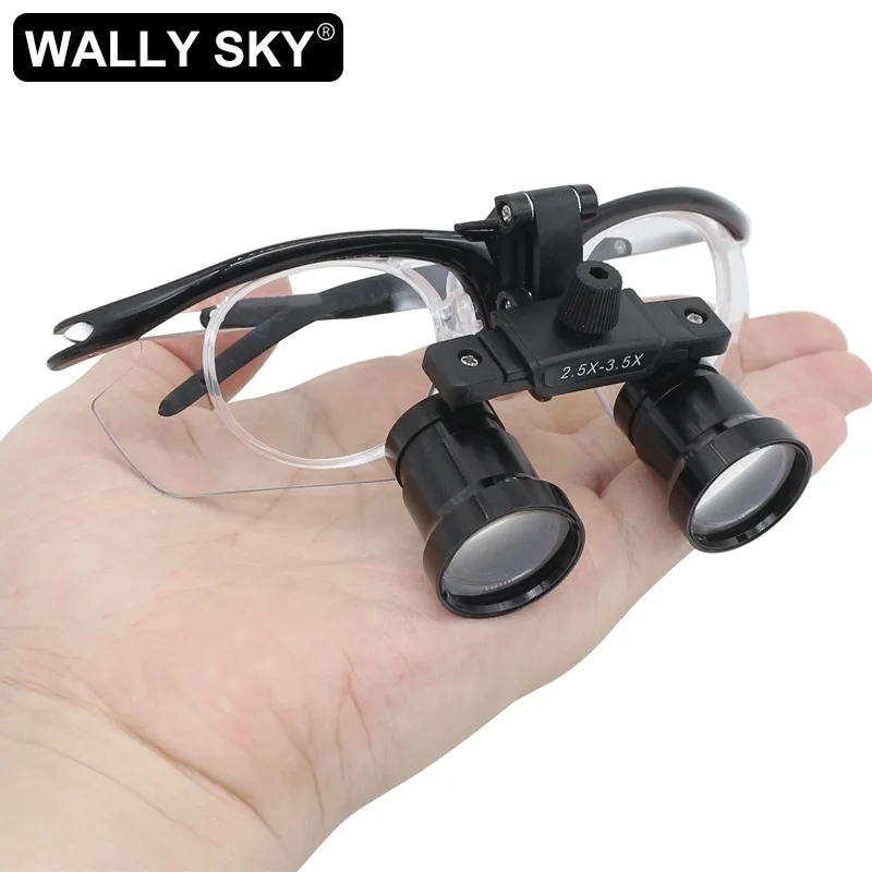 Binocular Dental Loupes 2.5X-3.5X Magnification Changeable Magnifier Inner Transparent Frame Interpupillary Distance Adjustable
Binocular Dental Loupes 2.5X-3.5X Magnification Changeable Magnifier Inner Transparent Frame Interpupillary Distance Adjustable