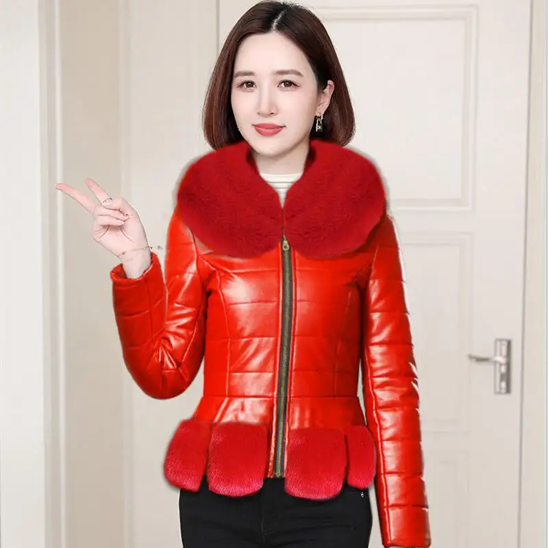 New 2023 Winter Women's Leather Jacket Fur Coat Female Parka Short Fashion Lady Jacket Coat Warm
New 2023 Winter Women's Leather Jacket Fur Coat Female Parka Short Fashion Lady Jacket Coat Warm