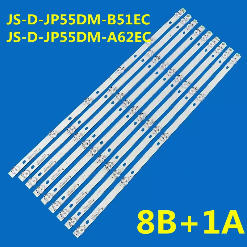 

10kit LED Backlight Strip For BBK 55LEX-8158/UTS2 AKTV JS-D-JP55DM-B51EC (80510) JS-D-JP55DM-A51EC 55DM1000/600MA-2BIN ND55K4000
