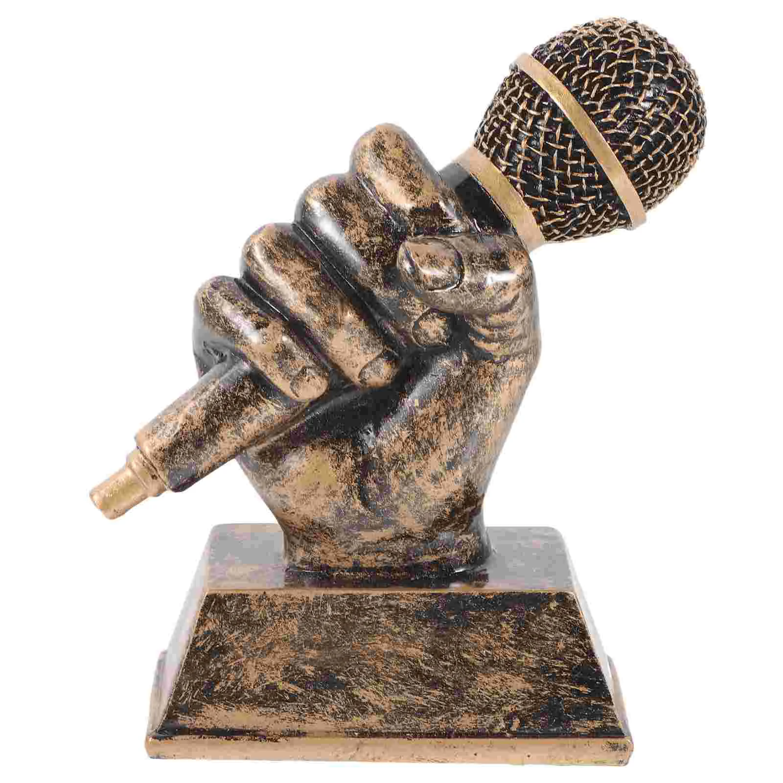Microphone Trophy Music Award Singing Trophy Microphone Sculpture Decorative Resin Microphone Tabletop Ornament Appreciation
Microphone Trophy Music Award Singing Trophy Microphone Sculpture Decorative Resin Microphone Tabletop Ornament Appreciation
