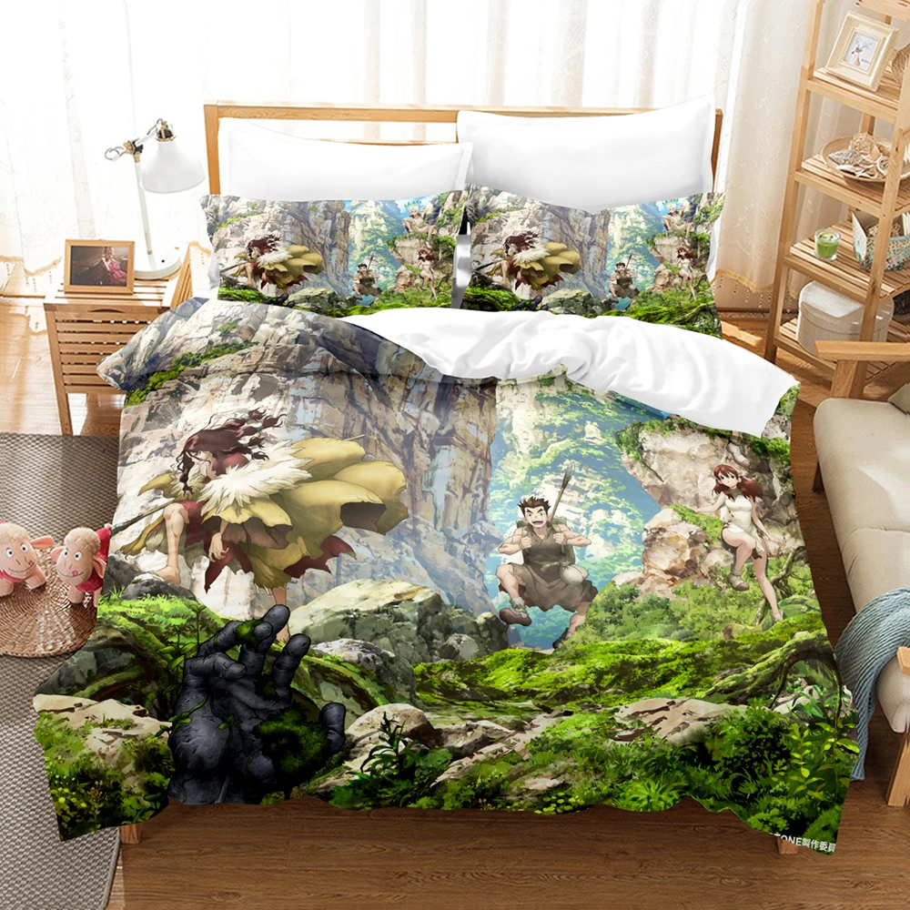 

3D Shi Jiyuan Dr. Stone Bedding Sets Duvet Cover Set With Pillowcase Twin Full Queen King Bedclothes Bed Linen