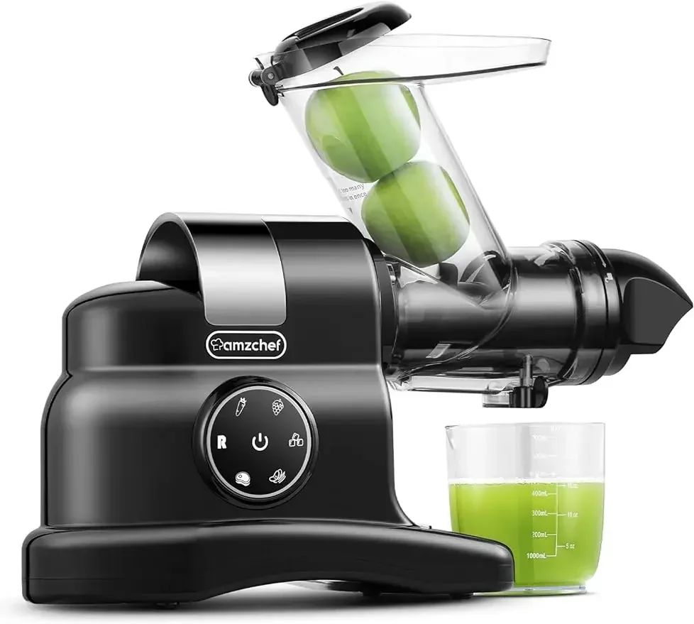 

Cold Press Juicer Machines, AMZCHEF 3" Wide Dual Feed Chute Slow juicer, High Nutrition Juicer Slow Masticating with