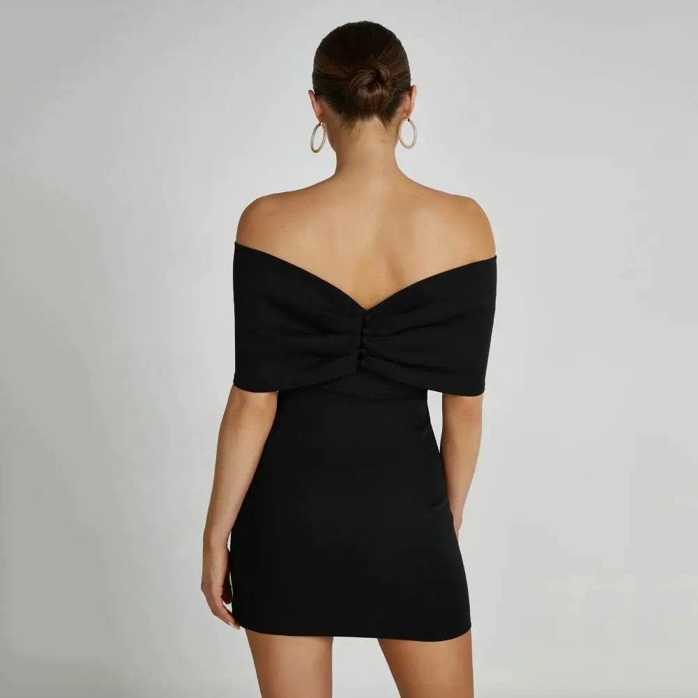 Women Dress Elegant T-shaped Silhouette Dress Elegant Off-shoulder Prom Dress with Bow Detailing Slim Fit for Summer Evening
Women Dress Elegant T-shaped Silhouette Dress Elegant Off-shoulder Prom Dress with Bow Detailing Slim Fit for Summer Evening