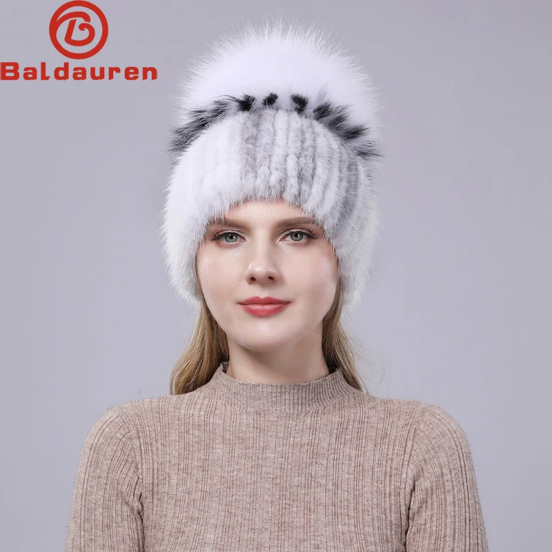 2024 New Luxury Women Winter Mink Fur Hats Knitted Real Mink Silver Fox Fur Caps Female Russian Winter Warm Real Fur Beanies Hat
2024 New Luxury Women Winter Mink Fur Hats Knitted Real Mink Silver Fox Fur Caps Female Russian Winter Warm Real Fur Beanies Hat