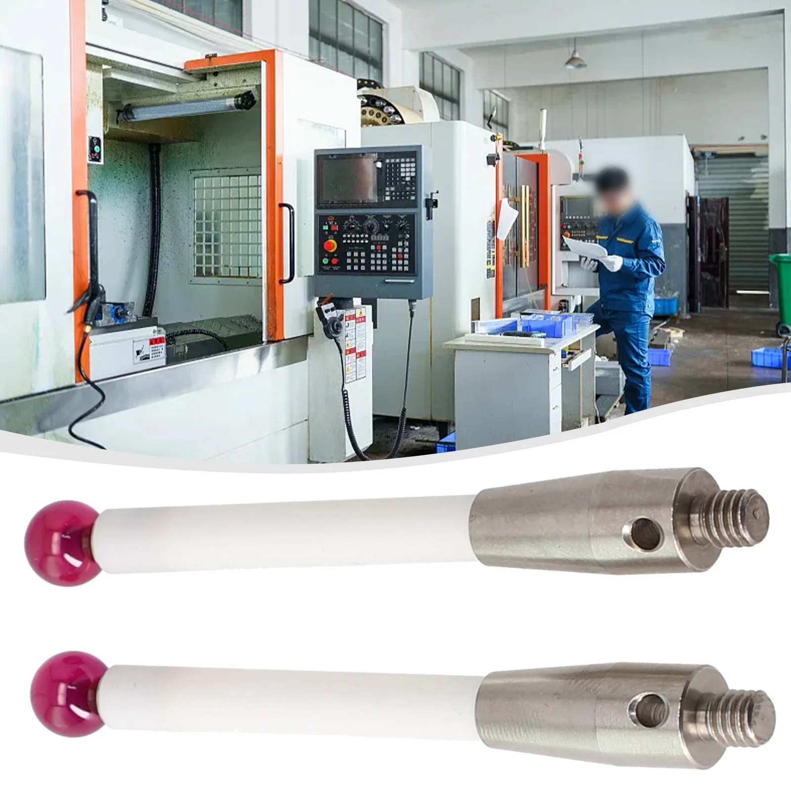 2Pc For Renishaw A-5000-3709 CMM Probe Stylus 50mm Ceramic Stem 6mm Ball For Fine And Silicon Carbide Surfaces
2Pc For Renishaw A-5000-3709 CMM Probe Stylus 50mm Ceramic Stem 6mm Ball For Fine And Silicon Carbide Surfaces