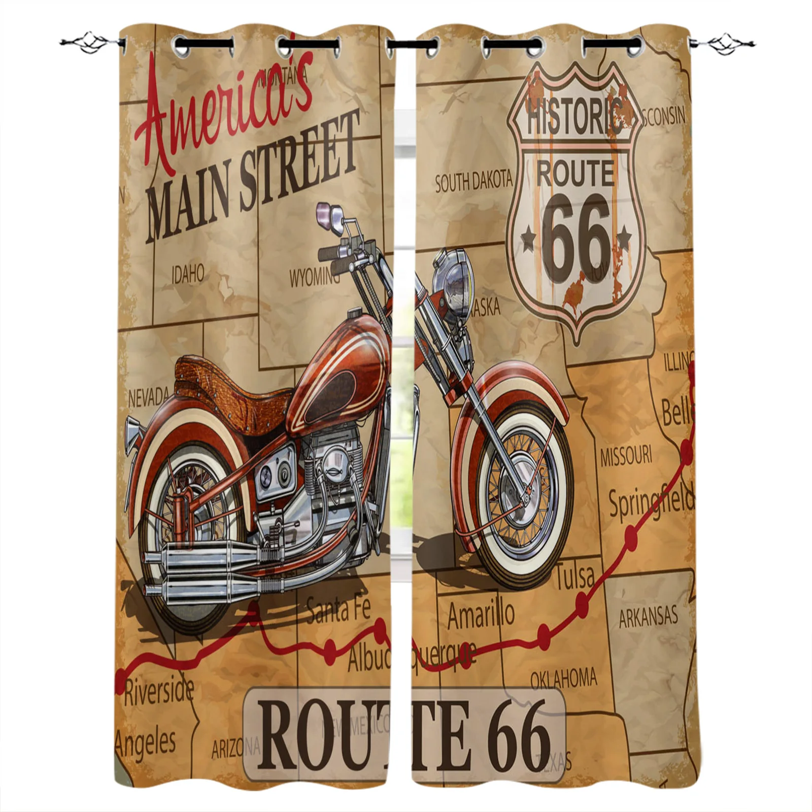 Red Motorcycle Stars Plate Retro Blackout Curtains Window Curtains for Bedroom Living Room Decor Window Treatments
Red Motorcycle Stars Plate Retro Blackout Curtains Window Curtains for Bedroom Living Room Decor Window Treatments