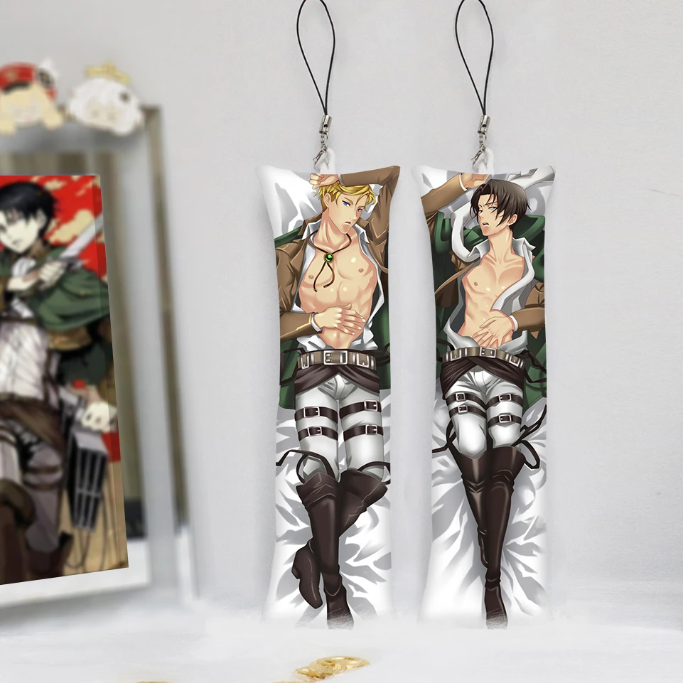 Attack On Titan Rivaille Key Chain Mini Dakimakura Pendant Cute Erwin Smith Small Body Pillow Bag Pendants Game Keychain
Attack On Titan Rivaille Key Chain Mini Dakimakura Pendant Cute Erwin Smith Small Body Pillow Bag Pendants Game Keychain