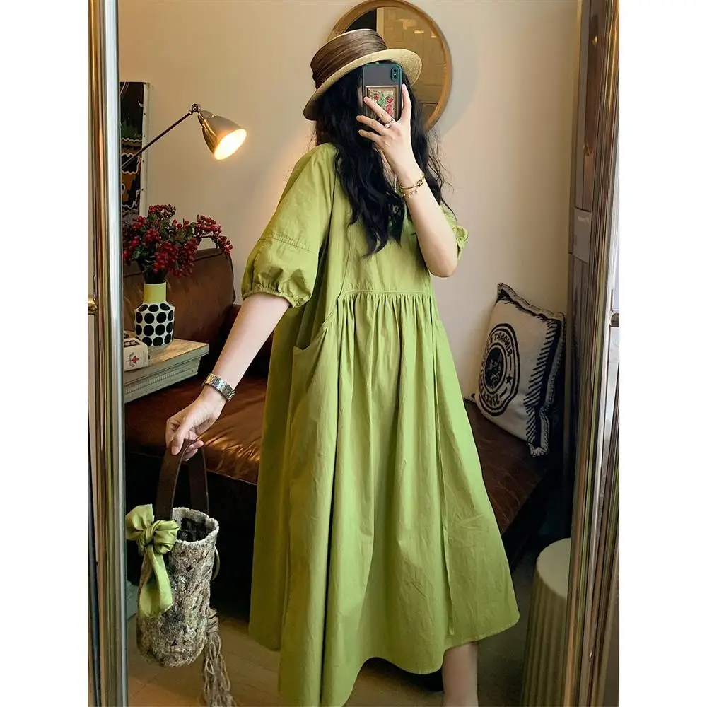 Dresses for Women Dress O-neck High Waisted Elegant Single Cotton Summer Loose Midi Dresses short Sleeve Party Dresses D257
Dresses for Women Dress O-neck High Waisted Elegant Single Cotton Summer Loose Midi Dresses short Sleeve Party Dresses D257