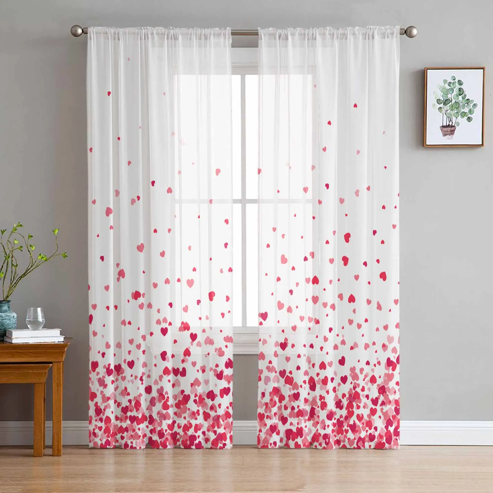 Valentine'S Day Love Scattered Falling Love Tulle Curtains for Living Room Sheer Curtain for Bedroom Kitchen Blinds Curtains
Valentine'S Day Love Scattered Falling Love Tulle Curtains for Living Room Sheer Curtain for Bedroom Kitchen Blinds Curtains