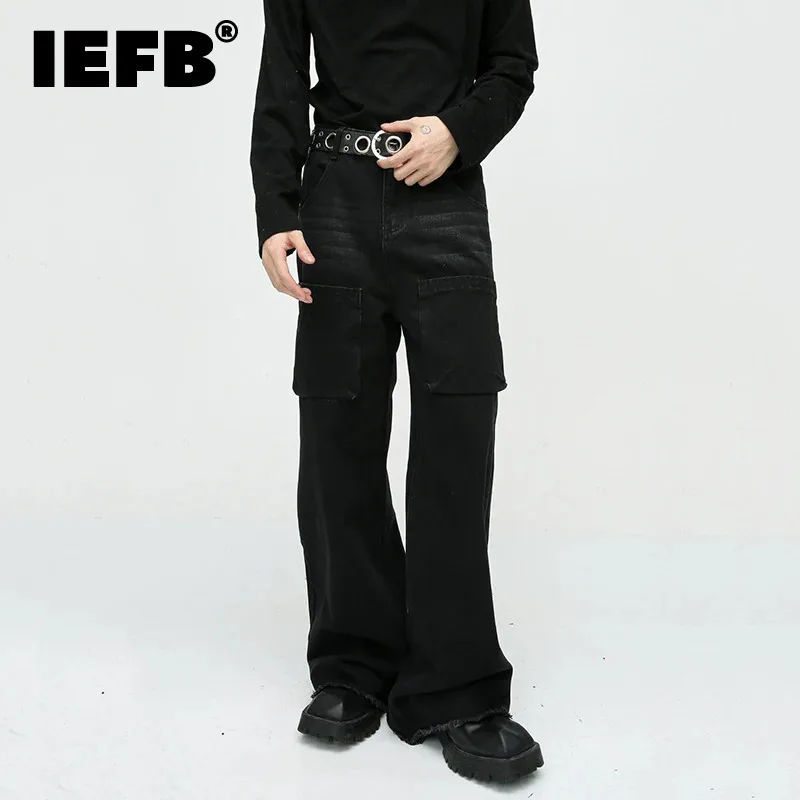IEFB Men's Wear New Fashion Jeans Loose Straight Wide Leg Burr Design Muti Pockets Personality 2023 Autumn Black Trend 9C3553
IEFB Men's Wear New Fashion Jeans Loose Straight Wide Leg Burr Design Muti Pockets Personality 2023 Autumn Black Trend 9C3553
