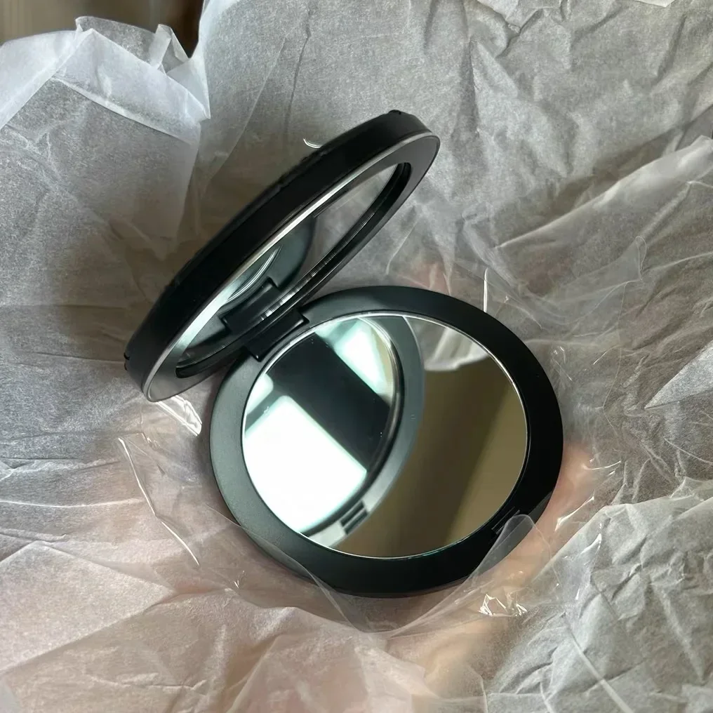 

Роскошное черное дорожное косметическое зеркало из искусственной кожи компактное карманное зеркало для туалетного столика двухстороннее женское портативное складное зеркало роскошный подарок