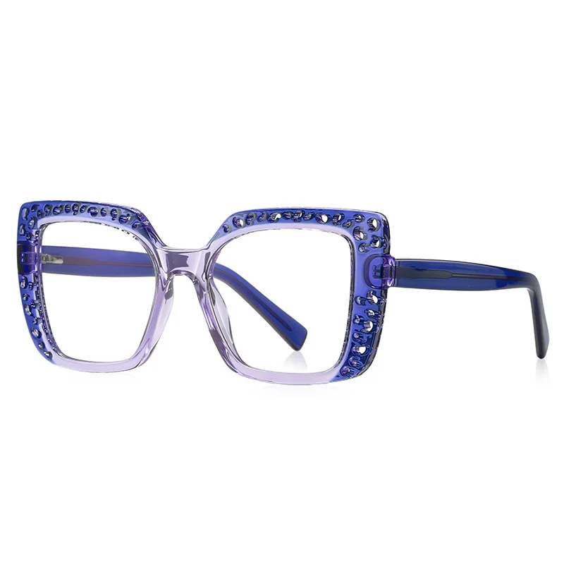 

Модные квадратные очки для чтения с защитой от синего света для женщин, брендовые дизайнерские очки с вырезами в большой оправе, компьютерные очки