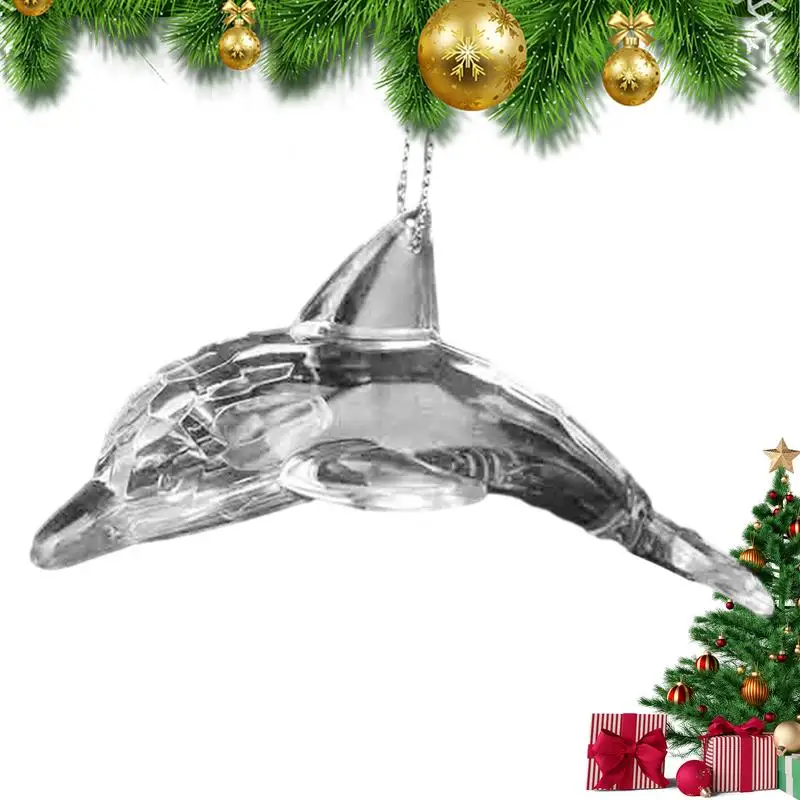 

Dolphin Ornament Acrylic Dolphin Decor Ocean Theme Dolphin Holiday Ornament Smooth And Cute Christmas Dolphin Decoration For